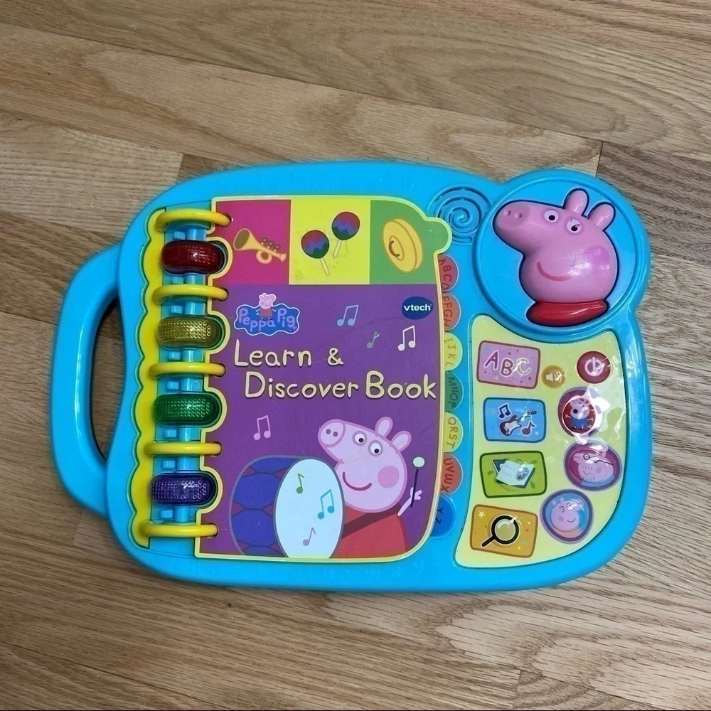 Vtech Peppa Pig Learn & Discover Book Lights Sound Letters Kids Toy